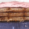 Gteau aux petits brun fraise